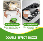 Mint scented heavy duty degreaser erasing oil stains on kitchen tiles