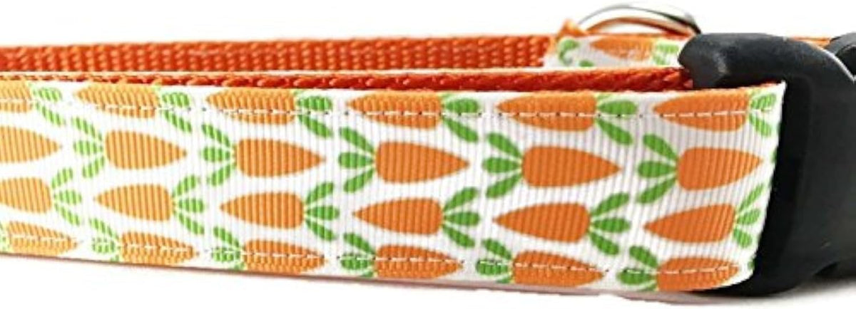 Caninedesign quality dog collars carrot pattern front view