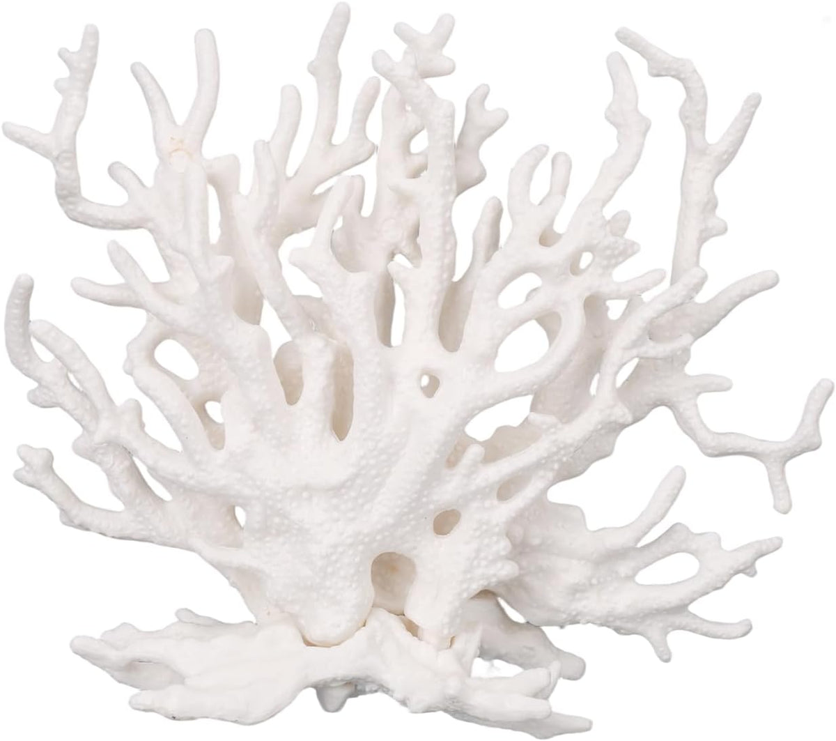 Tinoaly white resin coral reef aquarium decoration front view