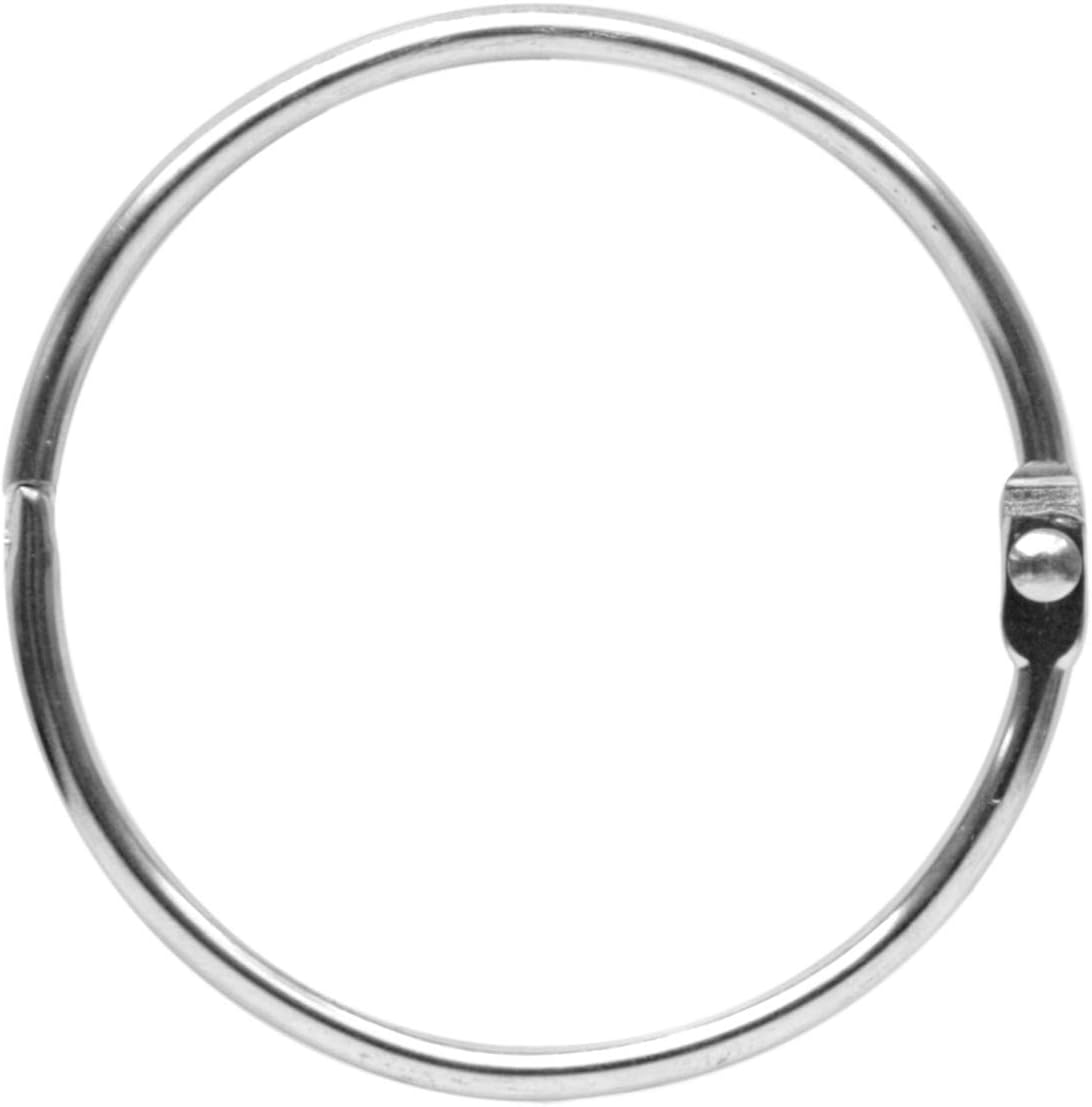 Zenna Home stainless steel shower curtain rings set of 12 front view