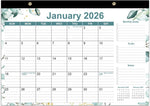 Runtioval desk calendar front view showing green leaf design