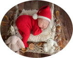 Vedory Christmas newborn baby crochet Santa outfit front view