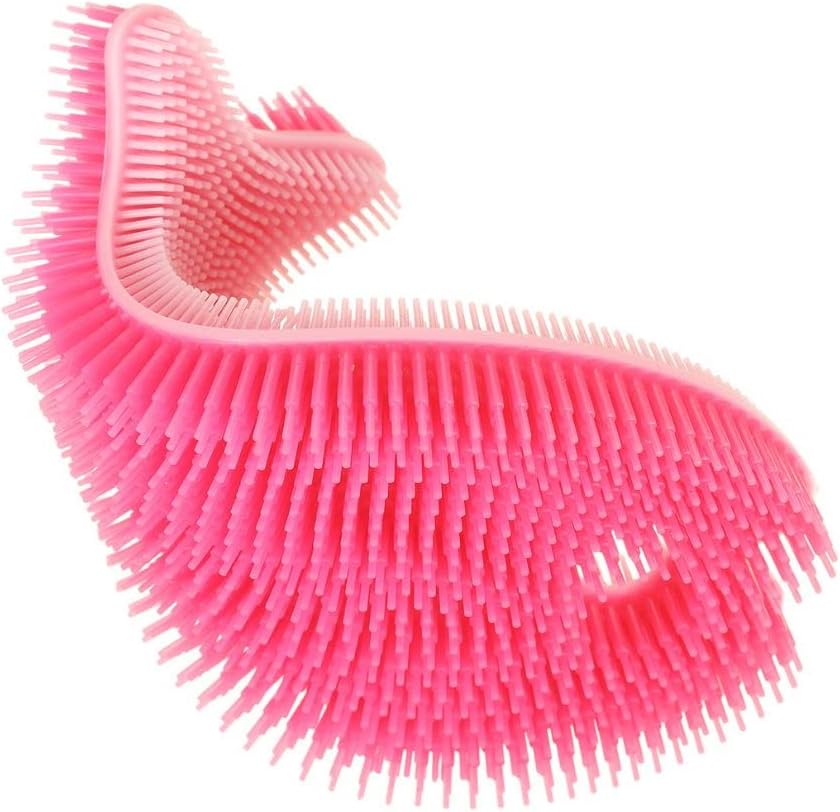 Innobaby Bathin' Smart Silicone Sensory Fish Bath Scrub in Pink front view