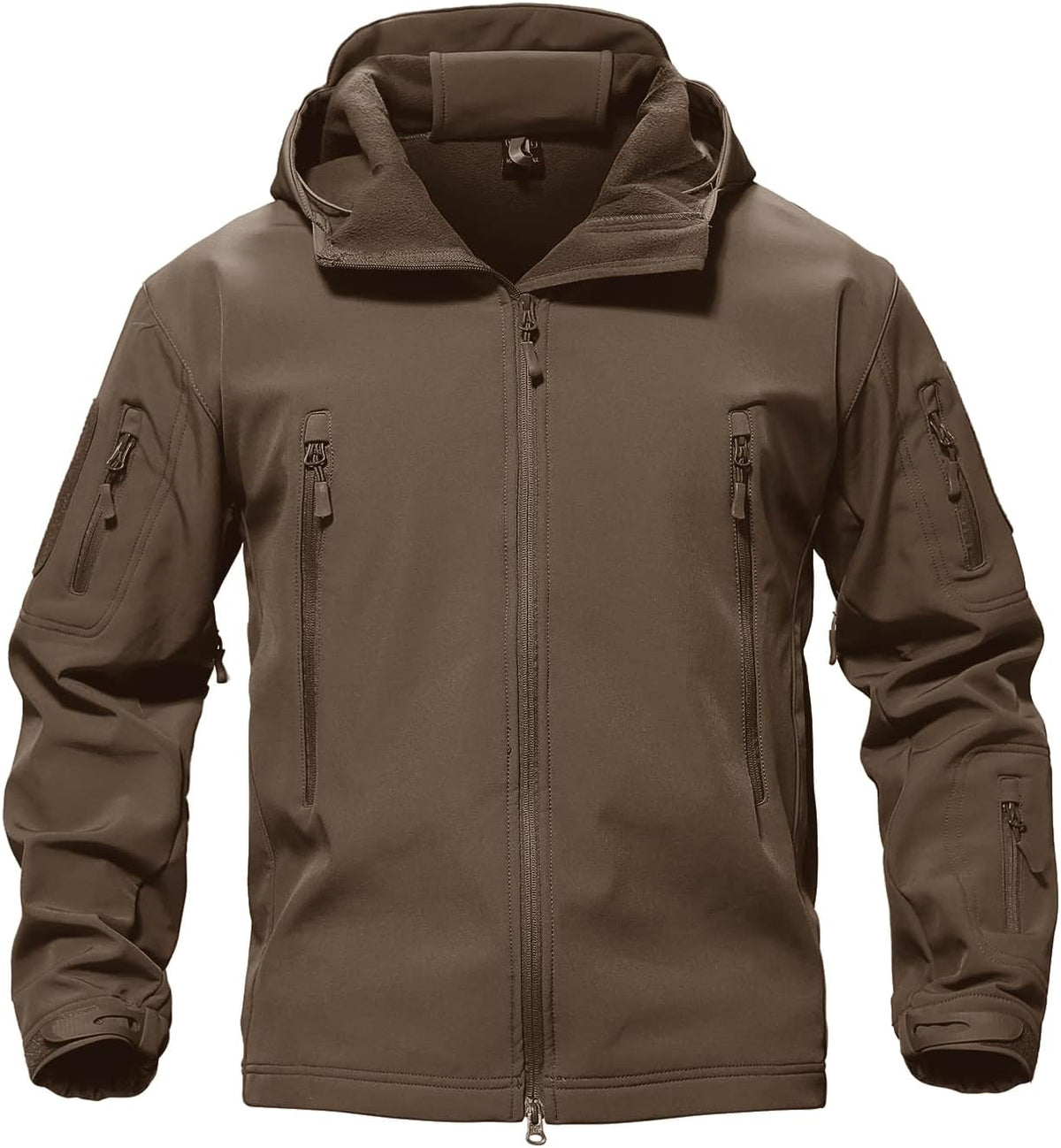TACVASEN Men's Tactical Fleece SoftShell Jacket Waterproof Winter Coat | Breathable,windproof | Multi-pockets,adjustable hood | Ideal for rain,hiking,snow,ski - Image 11