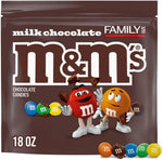 M&M'S Milk Chocolate Candy family size bulk bag front view showing colorful chocolate pieces