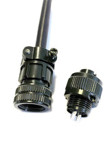 MIL-DTL-5015 series connector showing 2-pin solder contacts.