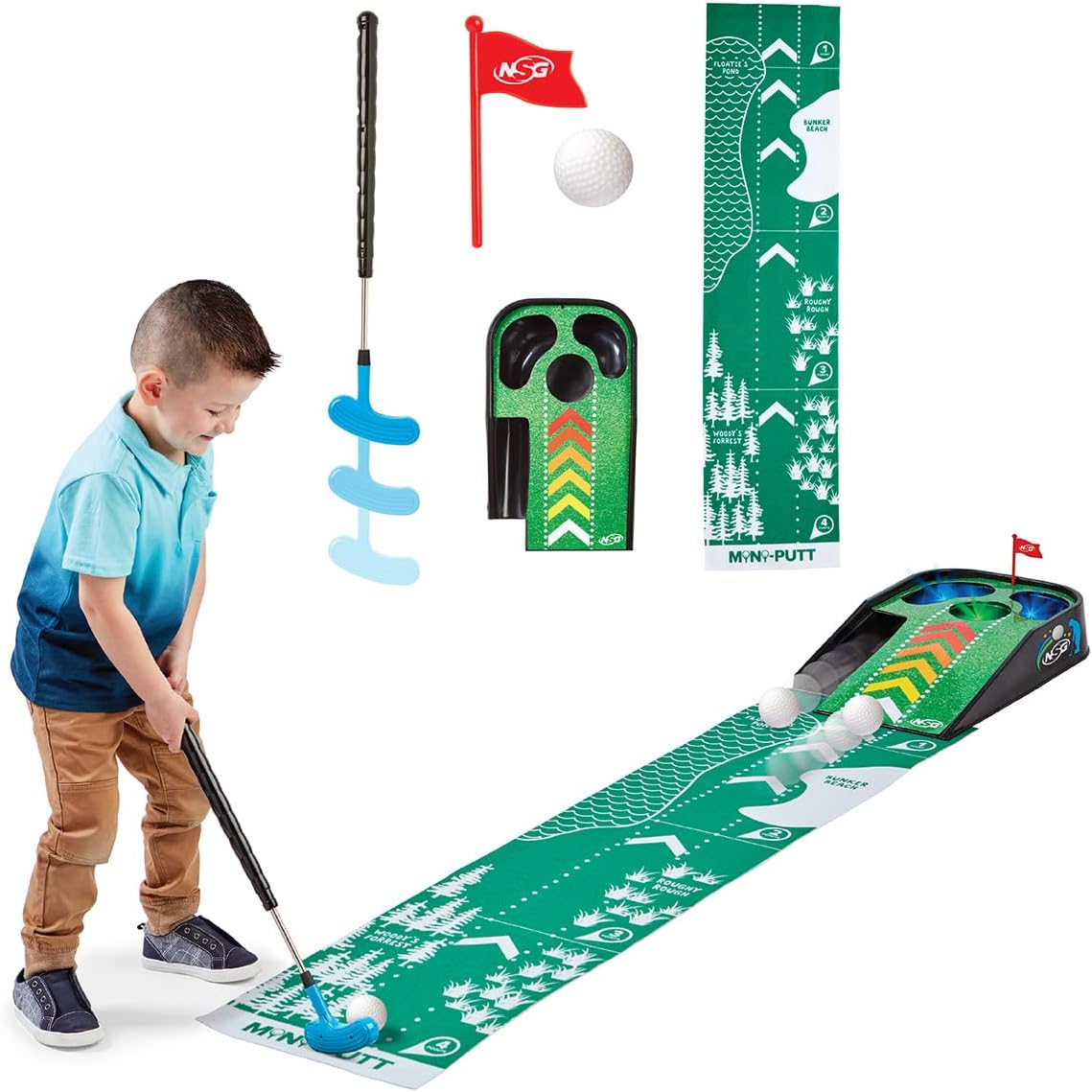 NSG electronic mini golf putting game for kids front view