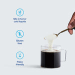 Vital Proteins bovine collagen powder mixed in beverage