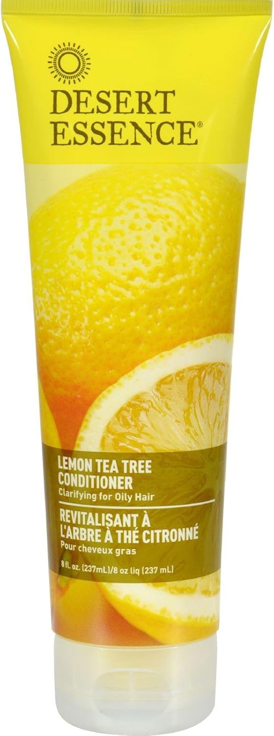 Desert Essence lemon tea tree conditioner front view clarifying hair treatment