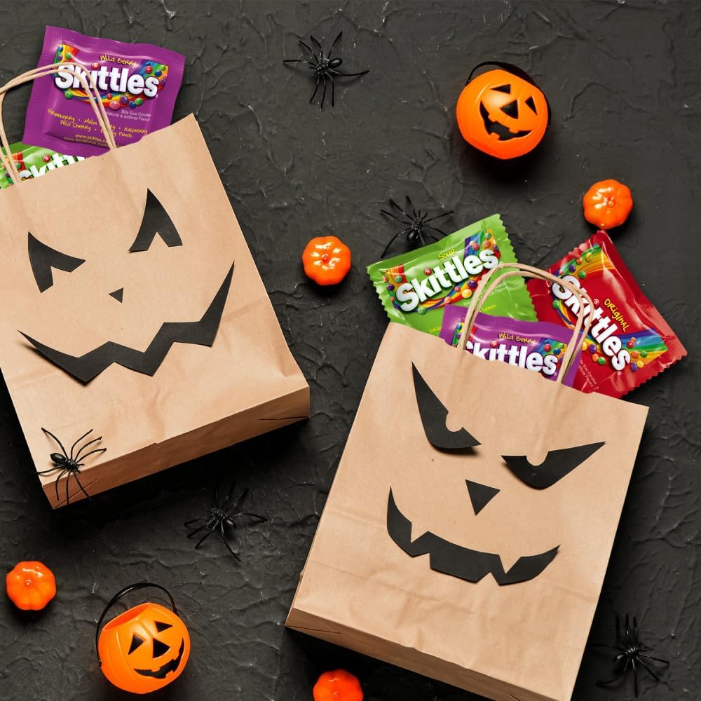 Wrigley's Skittles Fun Size Original, Wild Berry, and Sour Chewy Individually Wrapped Stocking Stuffers Christmas Candy Variety Pack, 26.46 Oz Bulk Bag - Image 9