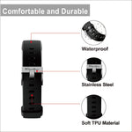 BrilliantHouse activity tracker band showing stainless steel buckle detail