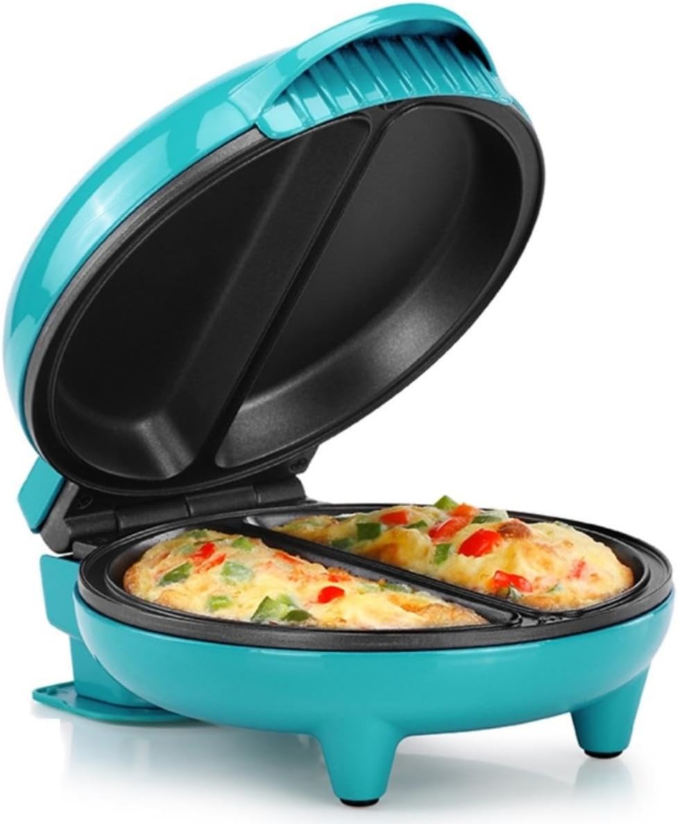 Holstein Housewares Stainless Steel 2 Section Omelet & Frittata Maker, Non Stick Coating, Easy To Clean, Indicator Lights, Compact Storage, Prepare Versatile Recipes in Minutes. 2 Portions, Black - Image 14