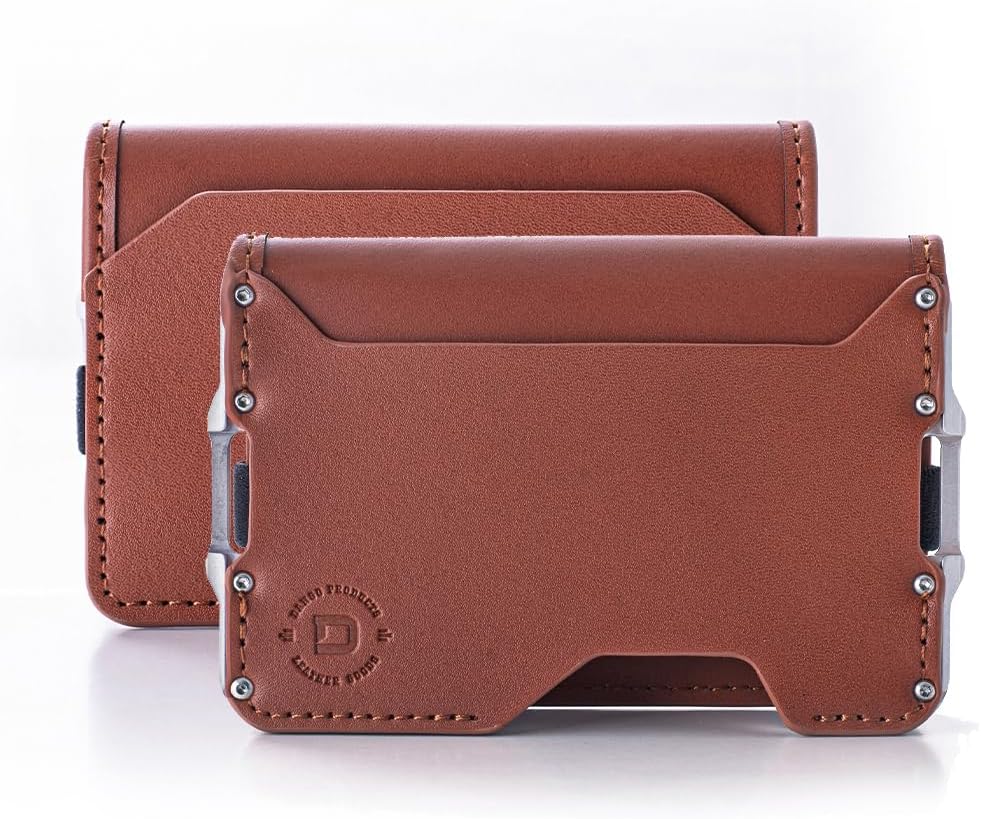 Dango satin silver metal wallet finish and texture details
