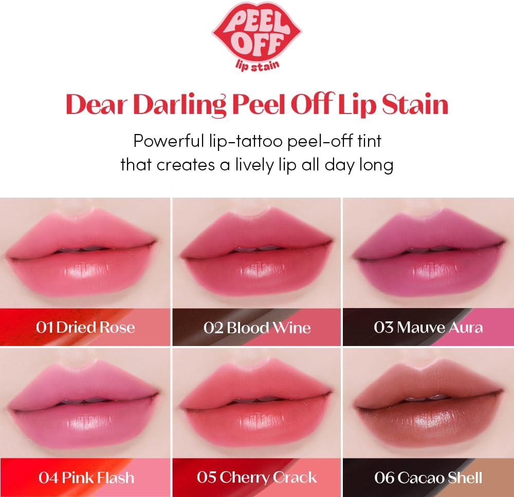 How to apply ETUDE peel off lip tattoo stain with precision arrow tip.