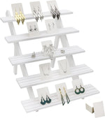 Sinyad wood earring display stand front view