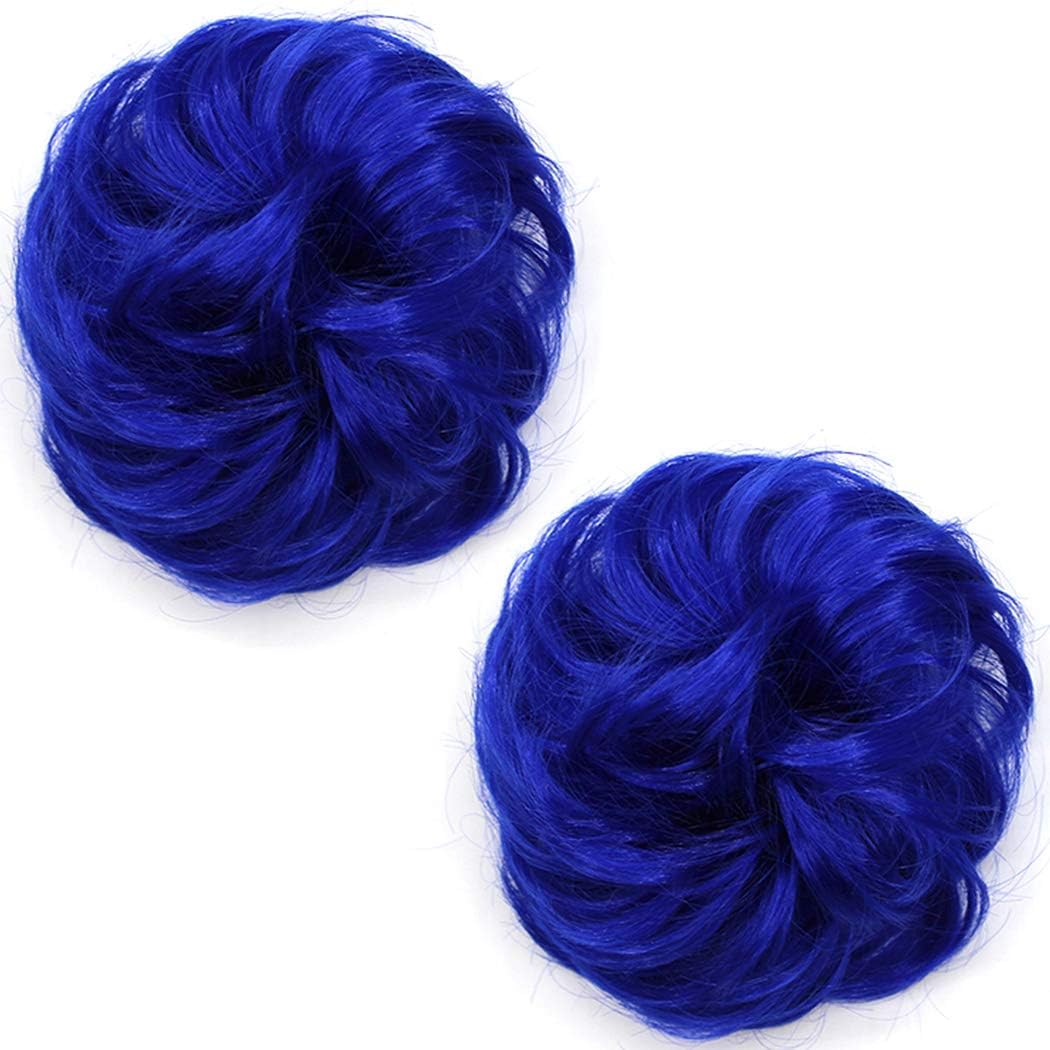 2Pcs Messy Hair Bun Hair Piece Scrunchy ExtensionDimgray - Image 11