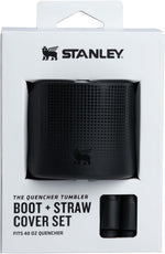 Stanley Quencher boot and straw cover cap front view