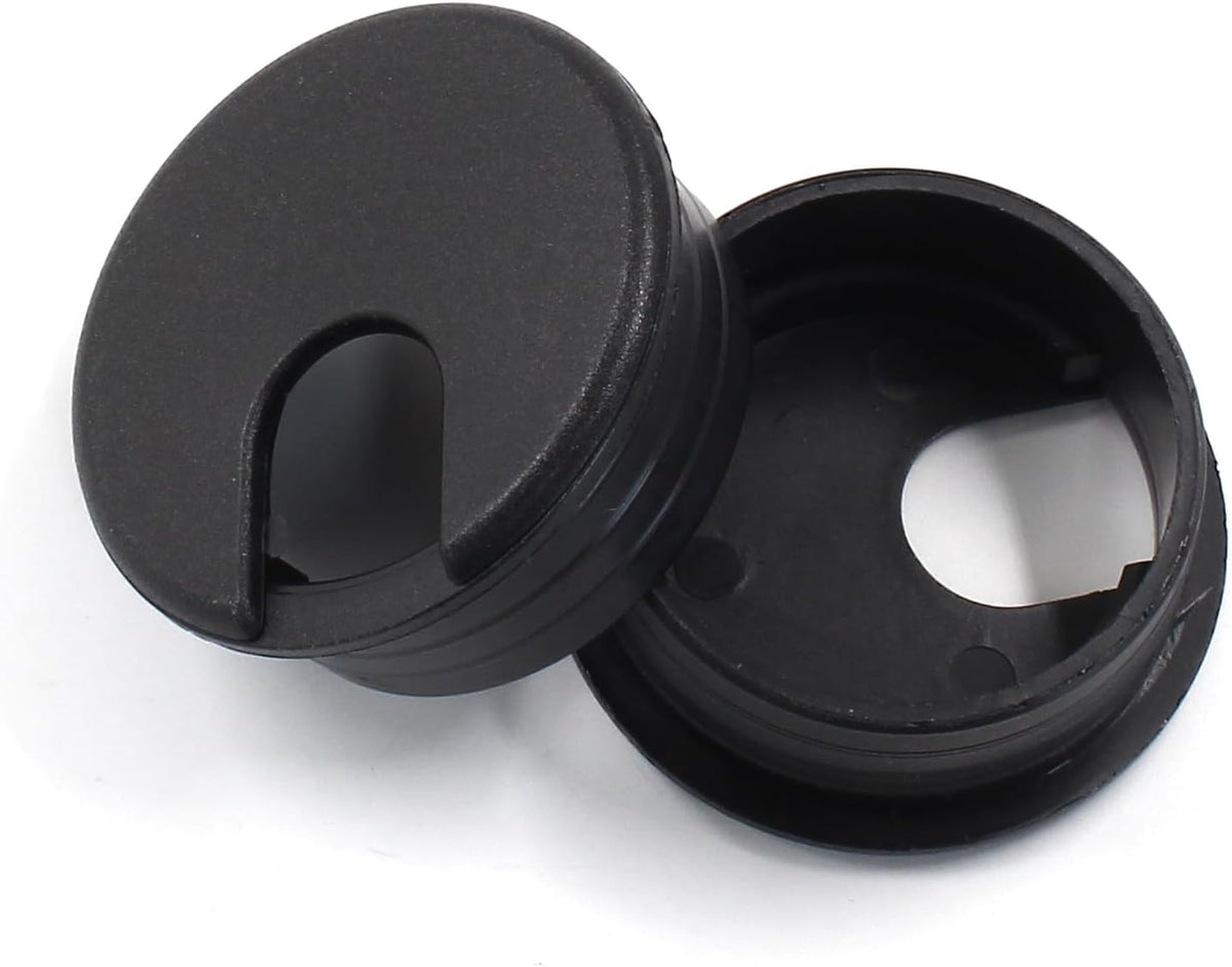 2pcs 1-1/2 Inch Desk Grommet, Black | Plastic, Cable Hole Cover, Wire Cord Organizing, For Office Computer Desk - Image 9