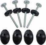 Generic baby gate extender threaded spindle rod front view displaying the black steel core hardware.