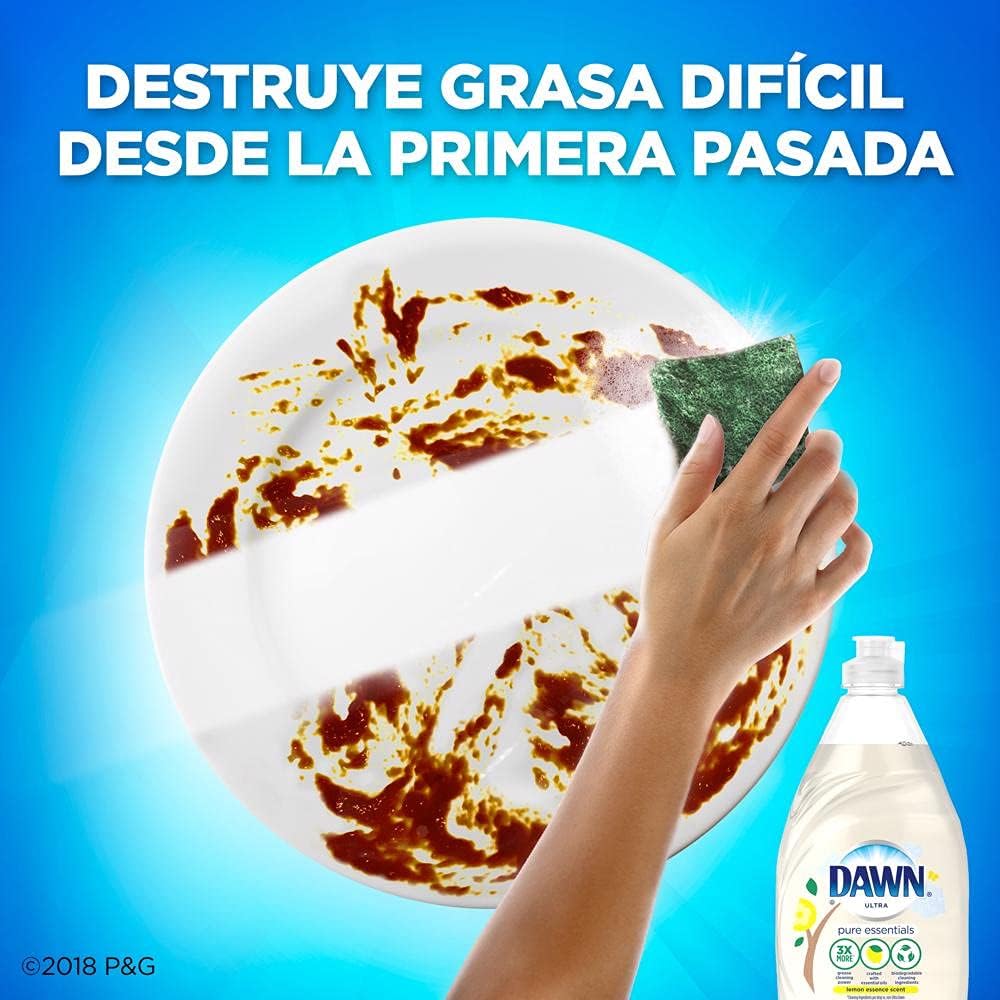 Dawn Antibacterial Hand Soap Lemon 24 Fluid Ounce grease cleaning formula detail