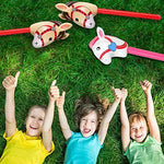 Red and pink inflatable horse stick party decoration
