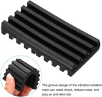 Side profile view showing thickness of anti vibration pads