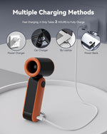 PlayHot battery powered fan digital display close-up