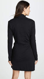 Skin women's wrap robe lifestyle lounging shot