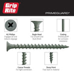 Grip-Rite coarse thread deck screws side profile