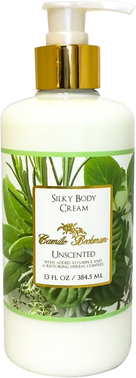 Camille Beckman silky body cream front view bottle