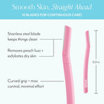 Bliss facial exfoliator tools in blue green peach and pink colors with protective safety covers