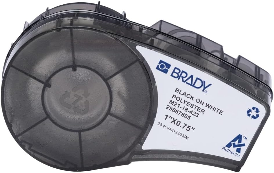 Brady polyester label roll packaging