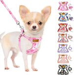 SlowTon No Pull Dog Harness with Leash - Soft Lightweight Floral Pattern Puppy Harness, Adjustable Pet Harness for Small Medium Dogs (Pink Daisy XXS) - Image 15