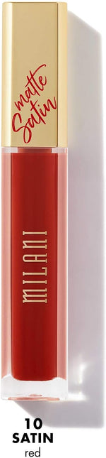 Authentic Milani imported beauty product swatched on wrist showing intense pigmentation.