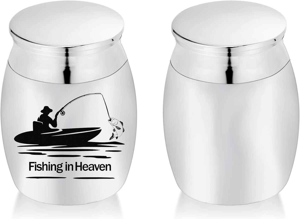 Gredstar cremation urn showing threaded screw top lid