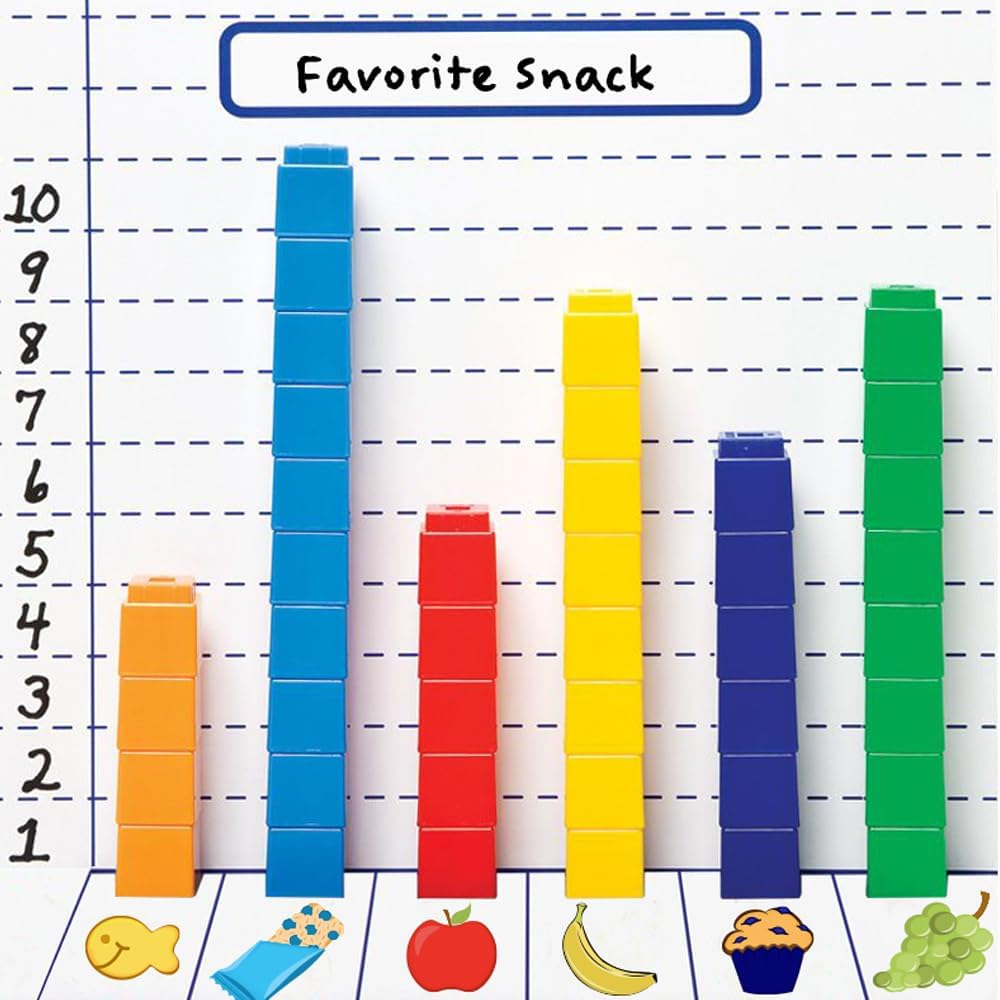 Didax Unifix Cubes interlocking blocks showing color variety