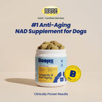 Boops Pets cellular health soft chews for aging dogs premium imported pet vitamins.