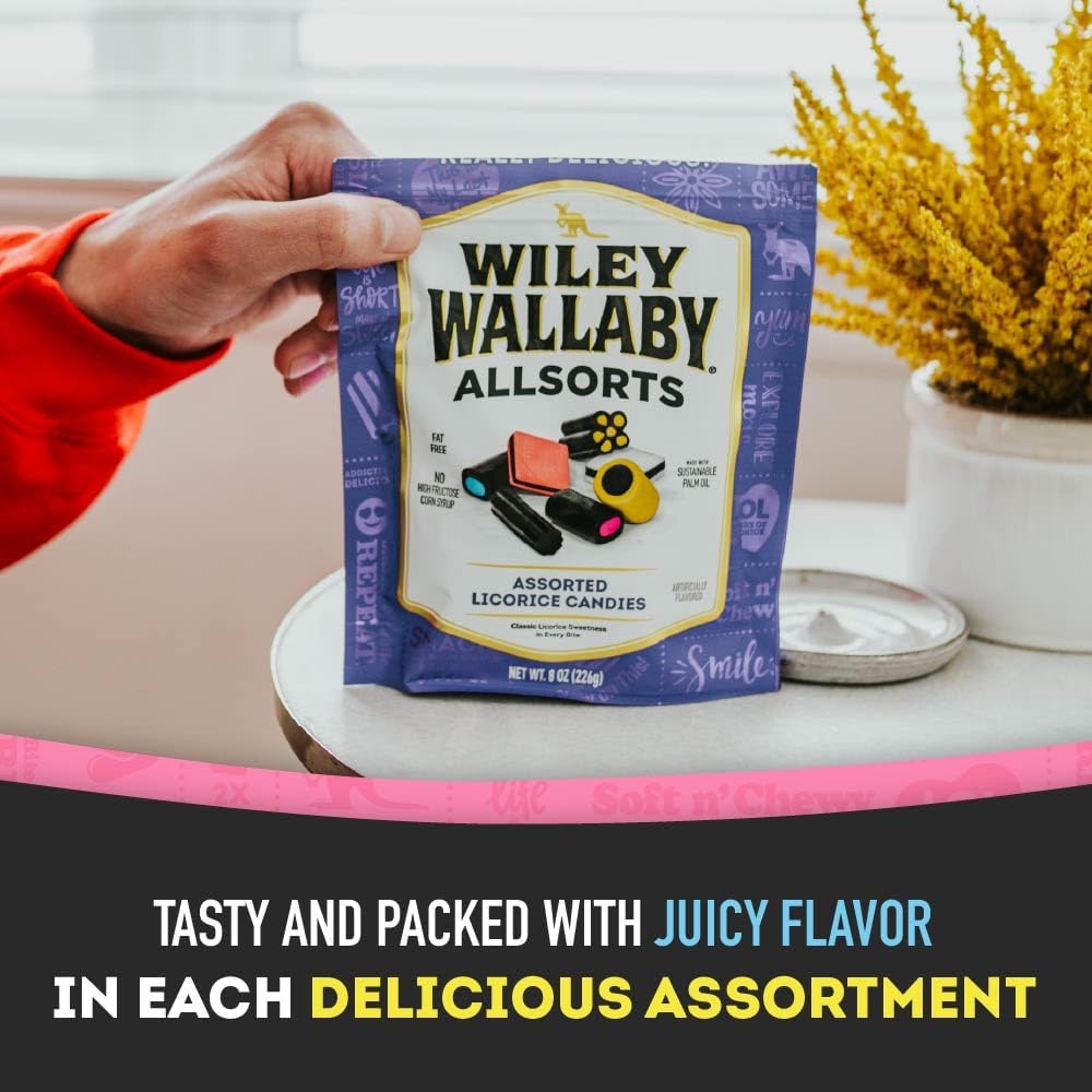 Wiley Wallaby imported USA sweet treats display