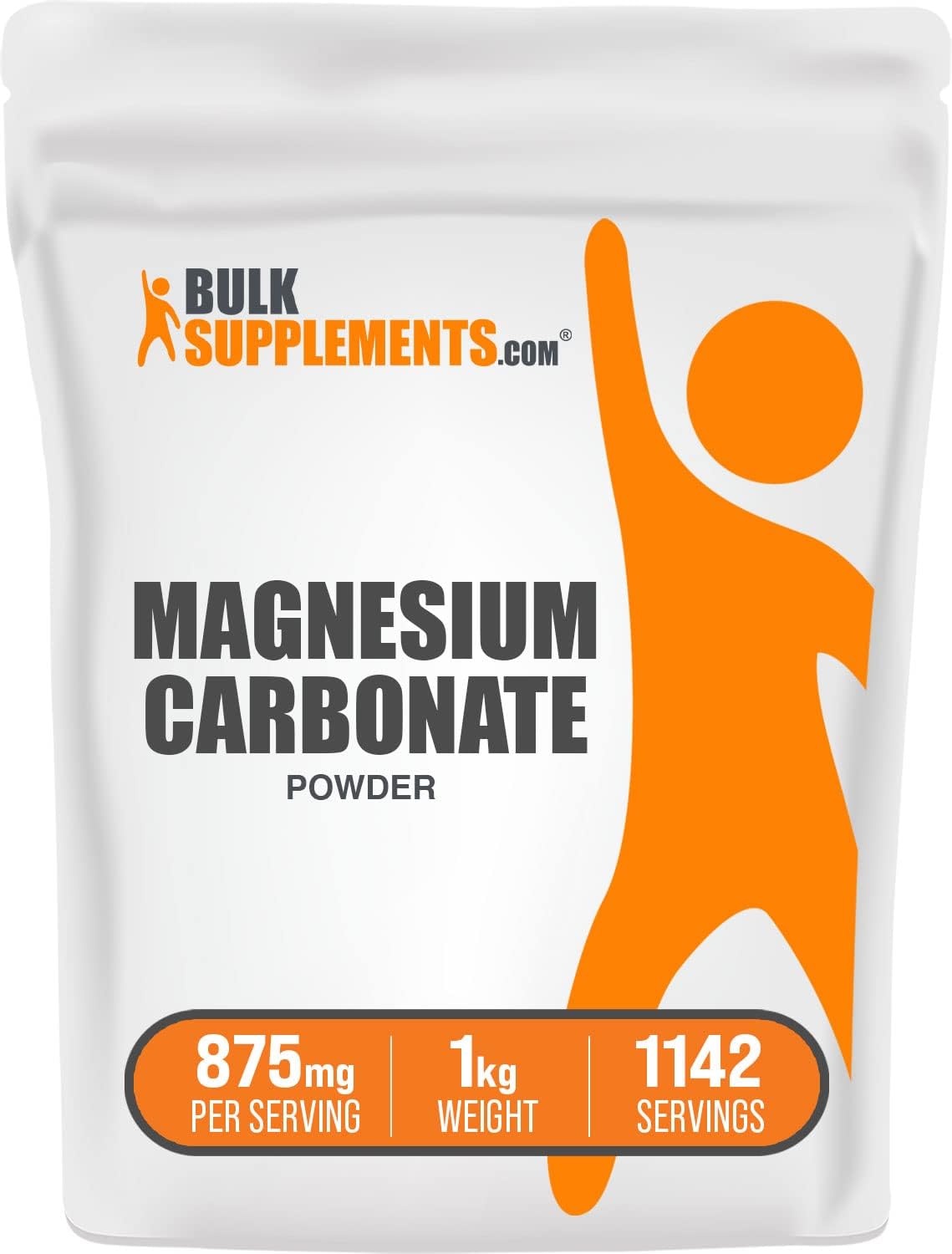 Pure magnesium carbonate health supplement powder lifestyle placement