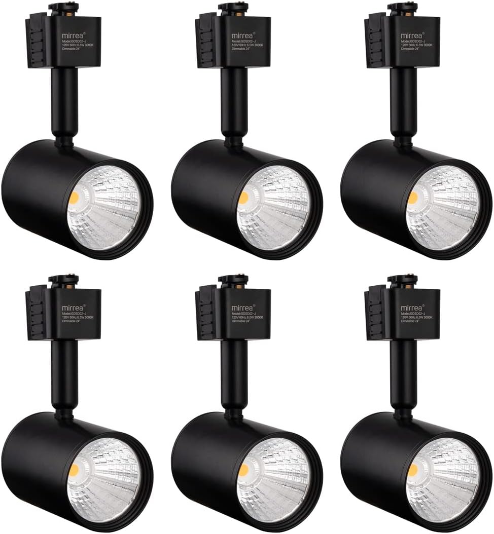Mirrea LED track lighting heads front view