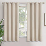 YoungsTex champagne blackout curtains front view room darkening drapes