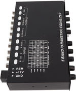 Car stereo equalizer connected with audio crossover amplifier