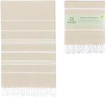 Turkish Beach Towel Oversized (38"x71") 100% Turkish Cotton, Made in Turkey - Sand Free, Extra Large, Ultra Soft, Quick Drying, Compact & Lightweight for Travel - Honey Gold - Image 10