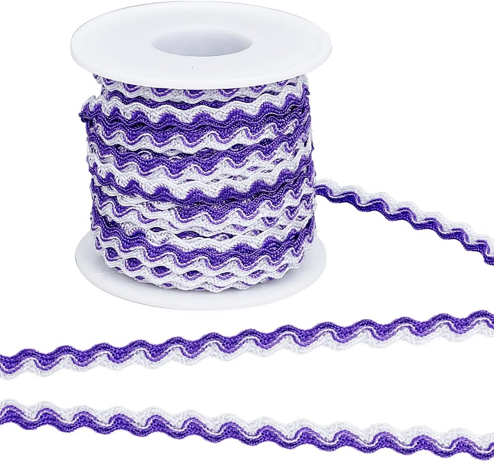 GORGECRAFT 17.5 Ydsx 8mm Wave Bending Fringe Trim Rick Rack Trim Red White RIC Rac Woven Braided Fabric Ribbon for DIY Sewing Crafts Wedding Dress Embellishment Lace Party Gift Wrapping - Image 11