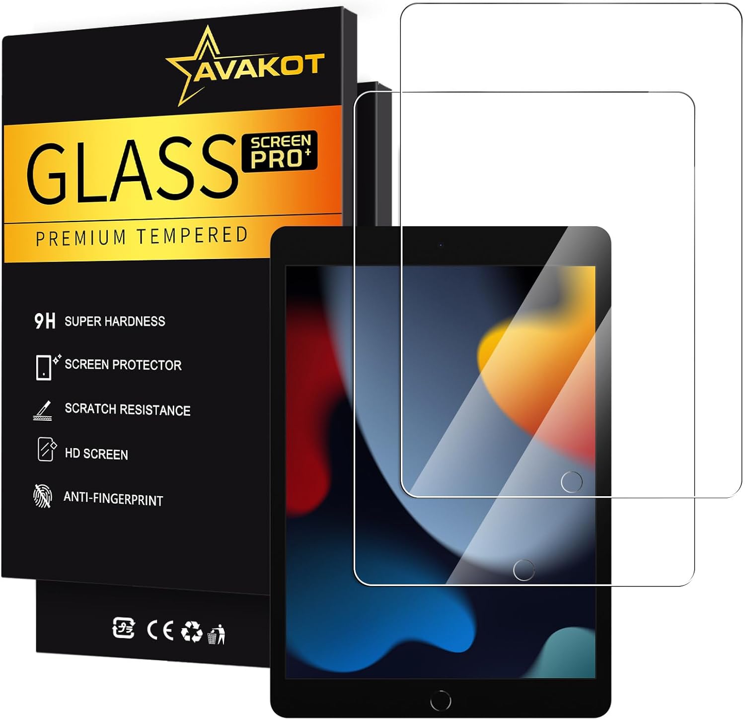 Avakot Shild 2-Pack Screen Protector for iPad 10.2 inch front packaging view