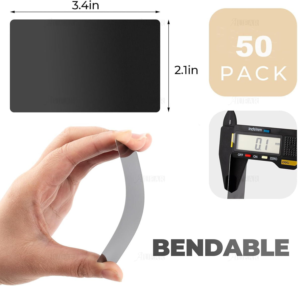 AUEAR durable aluminum card bend resistance display