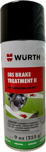 AquaNation Wurth SBS Brake Treatment Spray 9 Ounce front view showing professional formula detailing.