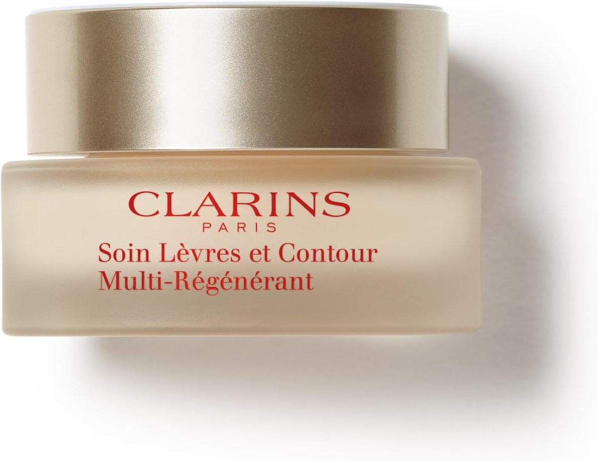 Clarins Extra-Firming Lip and Contour Balm front view jar packaging luxury skincare