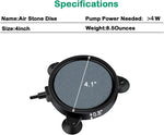 Aquaneat aquarium bubble diffuser attached to standard four millimeter airline tubing
