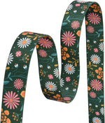 Mihqy small dog collar closeup of floral design